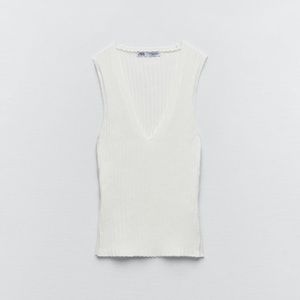 ZARA NTW ribbed knit top